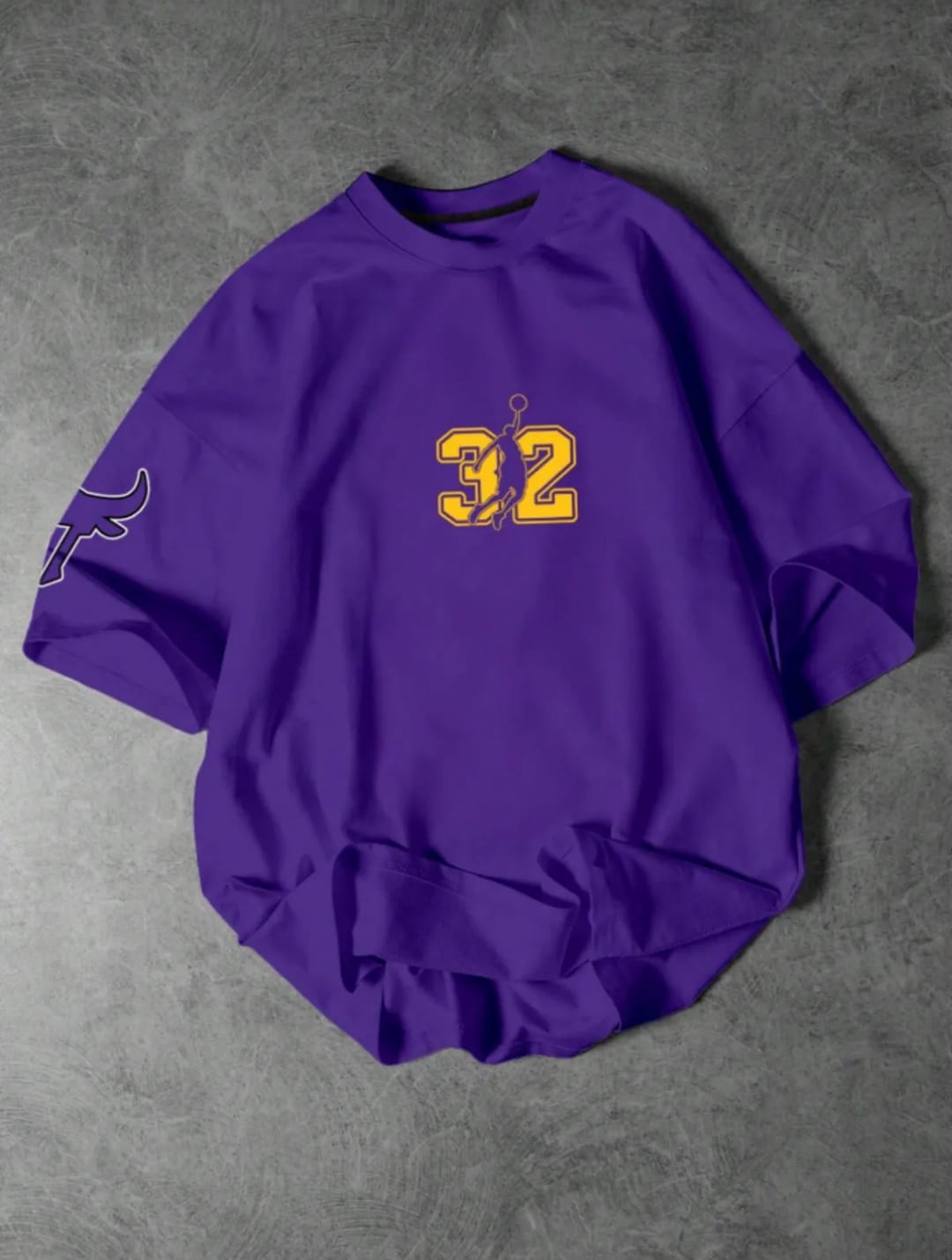 Unisex Erkek/Kadın 32 BASKET Özel Baskılı  Oversize Pamuklu T-Shirt