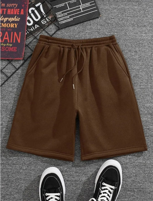 Unisex Kadın/Erkek Düz Renkli Kısa Penye Şort